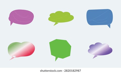 A vibrant set of colorful speech bubbles and comic text frames isolated on a light background. Perfect for comics, graphic design, social media posts, messaging icons, dialogue boxes, chat templates, and creative presentations.

#SpeechBubble #VectorDesign #GraphicDesign #ComicArt #DialogueBox #ChatIcon #TextBubble #VectorArt #CreativeDesign #DesignElements