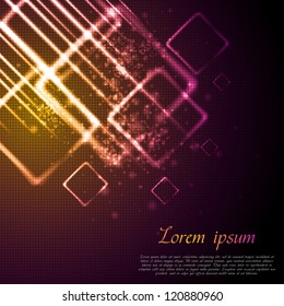 Vibrant shiny tech background. Vector design eps 10