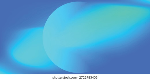 Un fondo abstracto vibrante y suave con una mezcla de Gradientes azules y verdes, creando un efecto visual sereno y moderno con Formas circulares suaves y brillantes.