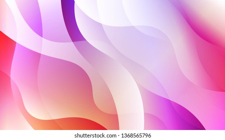 Vibrant And Smooth Gradient Soft Colors Wave Geometric Shape. For Cover Page, Poster, Banner Of Websites. Vector Illustration