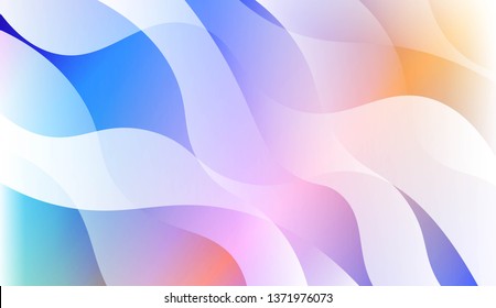 Vibrant And Smooth Gradient Soft Colors Wave Geometric Shape. For Cover Page, Poster, Banner Of Websites. Vector Illustration