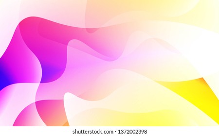 Vibrant And Smooth Gradient Soft Colors Wave Geometric Shape. For Cover Page, Poster, Banner Of Websites. Vector Illustration