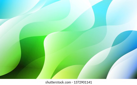Vibrant And Smooth Gradient Soft Colors Wave Geometric Shape. For Cover Page, Poster, Banner Of Websites. Vector Illustration