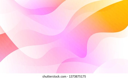 Vibrant And Smooth Gradient Soft Colors Wave Geometric Shape. For Cover Page, Poster, Banner Of Websites. Vector Illustration