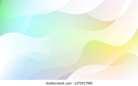 Vibrant And Smooth Gradient Soft Colors Wave Geometric Shape. For Cover Page, Poster, Banner Of Websites. Vector Illustration