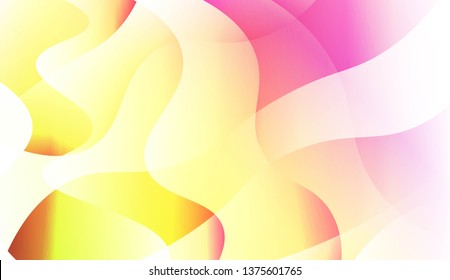 Vibrant And Smooth Gradient Soft Colors Wave Geometric Shape. For Cover Page, Poster, Banner Of Websites. Vector Illustration