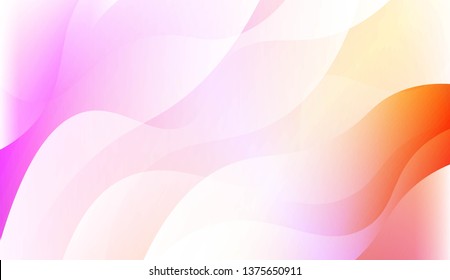 Vibrant And Smooth Gradient Soft Colors Wave Geometric Shape. For Cover Page, Poster, Banner Of Websites. Vector Illustration