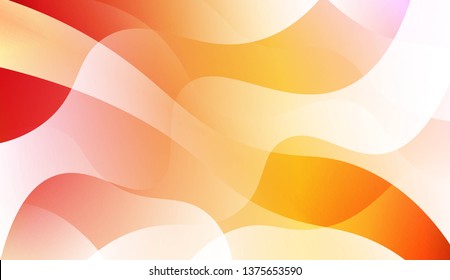 Vibrant And Smooth Gradient Soft Colors Wave Geometric Shape. For Cover Page, Poster, Banner Of Websites. Vector Illustration