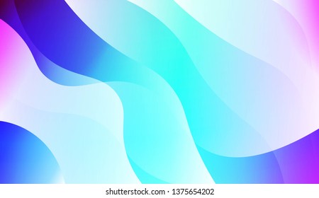 Vibrant And Smooth Gradient Soft Colors Wave Geometric Shape. For Cover Page, Poster, Banner Of Websites. Vector Illustration