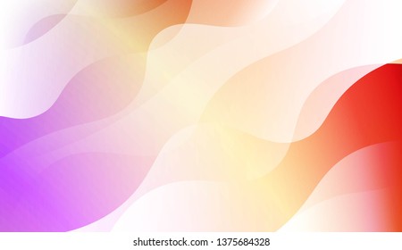 Vibrant And Smooth Gradient Soft Colors Wave Geometric Shape. For Cover Page, Poster, Banner Of Websites. Vector Illustration