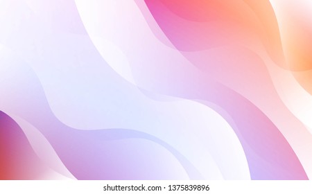 Vibrant And Smooth Gradient Soft Colors Wave Geometric Shape. For Cover Page, Poster, Banner Of Websites. Vector Illustration