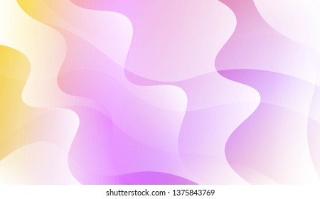 Vibrant And Smooth Gradient Soft Colors Wave Geometric Shape. For Cover Page, Poster, Banner Of Websites. Vector Illustration