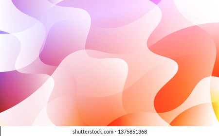 Vibrant And Smooth Gradient Soft Colors Wave Geometric Shape. For Cover Page, Poster, Banner Of Websites. Vector Illustration