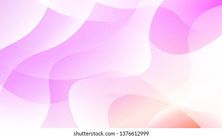 Vibrant And Smooth Gradient Soft Colors Wave Geometric Shape. For Cover Page, Poster, Banner Of Websites. Vector Illustration