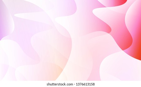 Vibrant And Smooth Gradient Soft Colors Wave Geometric Shape. For Cover Page, Poster, Banner Of Websites. Vector Illustration
