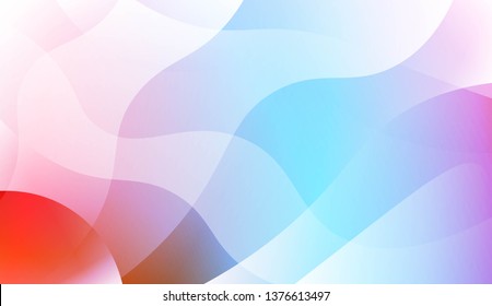 Vibrant And Smooth Gradient Soft Colors Wave Geometric Shape. For Cover Page, Poster, Banner Of Websites. Vector Illustration