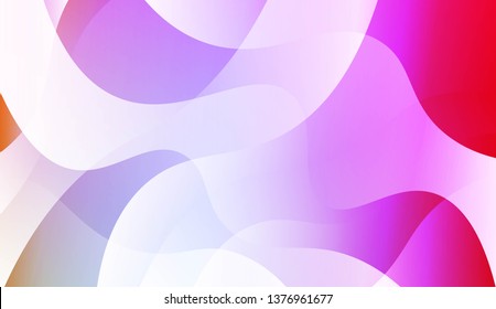 Vibrant And Smooth Gradient Soft Colors Wave Geometric Shape. For Cover Page, Poster, Banner Of Websites. Vector Illustration