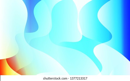 Vibrant And Smooth Gradient Soft Colors Wave Geometric Shape. For Cover Page, Poster, Banner Of Websites. Vector Illustration