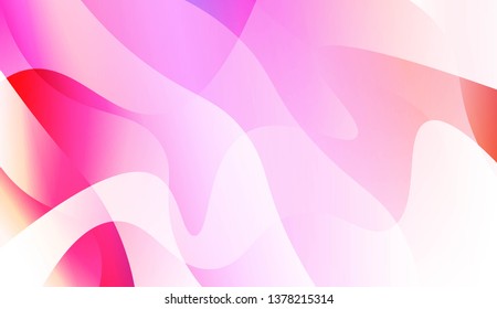 Vibrant And Smooth Gradient Soft Colors Wave Geometric Shape. For Cover Page, Poster, Banner Of Websites. Vector Illustration