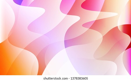 Vibrant And Smooth Gradient Soft Colors Wave Geometric Shape. For Cover Page, Poster, Banner Of Websites. Vector Illustration