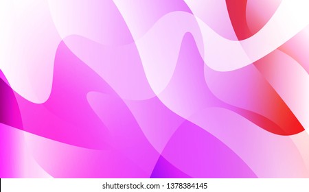 Vibrant And Smooth Gradient Soft Colors Wave Geometric Shape. For Cover Page, Poster, Banner Of Websites. Vector Illustration