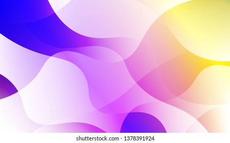 Vibrant And Smooth Gradient Soft Colors Wave Geometric Shape. For Cover Page, Poster, Banner Of Websites. Vector Illustration