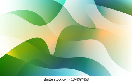 Vibrant And Smooth Gradient Soft Colors Wave Geometric Shape. For Cover Page, Poster, Banner Of Websites. Vector Illustration