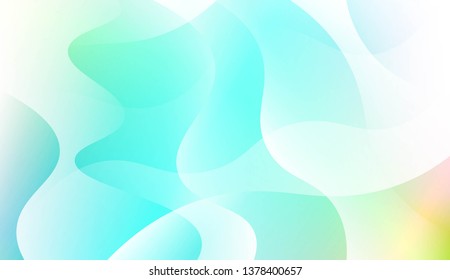 Vibrant And Smooth Gradient Soft Colors Wave Geometric Shape. For Cover Page, Poster, Banner Of Websites. Vector Illustration