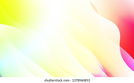 Vibrant And Smooth Gradient Soft Colors Wave Geometric Shape. For Cover Page, Poster, Banner Of Websites. Vector Illustration