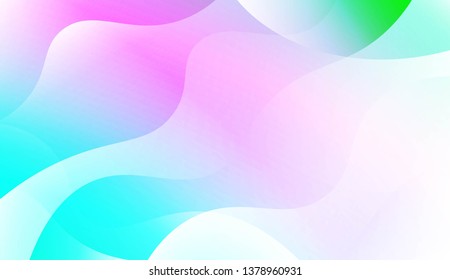 Vibrant And Smooth Gradient Soft Colors Wave Geometric Shape. For Cover Page, Poster, Banner Of Websites. Vector Illustration