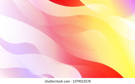 Vibrant And Smooth Gradient Soft Colors Wave Geometric Shape. For Cover Page, Poster, Banner Of Websites. Vector Illustration