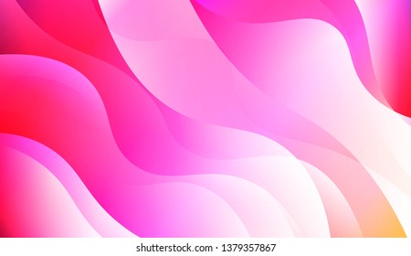 Vibrant And Smooth Gradient Soft Colors Wave Geometric Shape. For Cover Page, Poster, Banner Of Websites. Vector Illustration