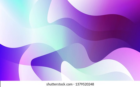 Vibrant And Smooth Gradient Soft Colors Wave Geometric Shape. For Cover Page, Poster, Banner Of Websites. Vector Illustration