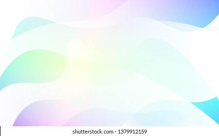 Vibrant And Smooth Gradient Soft Colors Wave Geometric Shape. For Cover Page, Poster, Banner Of Websites. Vector Illustration