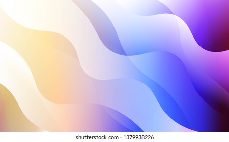 Vibrant And Smooth Gradient Soft Colors Wave Geometric Shape. For Cover Page, Poster, Banner Of Websites. Vector Illustration
