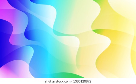 Vibrant And Smooth Gradient Soft Colors Wave Geometric Shape. For Cover Page, Poster, Banner Of Websites. Vector Illustration