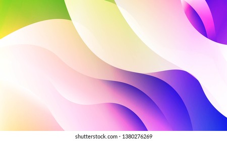Vibrant And Smooth Gradient Soft Colors Wave Geometric Shape. For Cover Page, Poster, Banner Of Websites. Vector Illustration