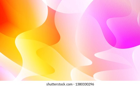 Vibrant And Smooth Gradient Soft Colors Wave Geometric Shape. For Cover Page, Poster, Banner Of Websites. Vector Illustration