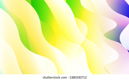 Vibrant And Smooth Gradient Soft Colors Wave Geometric Shape. For Cover Page, Poster, Banner Of Websites. Vector Illustration
