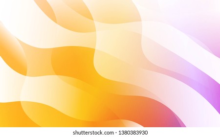 Vibrant And Smooth Gradient Soft Colors Wave Geometric Shape. For Cover Page, Poster, Banner Of Websites. Vector Illustration