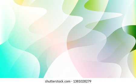 Vibrant And Smooth Gradient Soft Colors Wave Geometric Shape. For Cover Page, Poster, Banner Of Websites. Vector Illustration