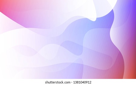 Vibrant And Smooth Gradient Soft Colors Wave Geometric Shape. For Cover Page, Poster, Banner Of Websites. Vector Illustration