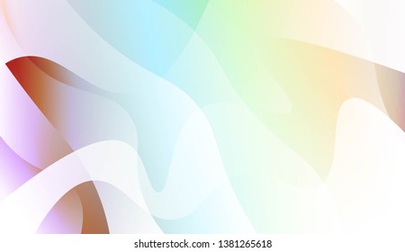 Vibrant And Smooth Gradient Soft Colors Wave Geometric Shape. For Cover Page, Poster, Banner Of Websites. Vector Illustration