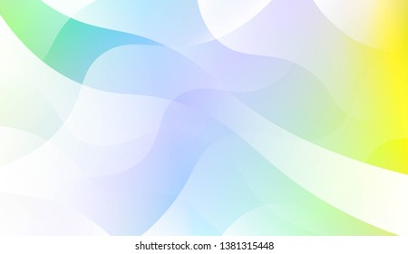 Vibrant And Smooth Gradient Soft Colors Wave Geometric Shape. For Cover Page, Poster, Banner Of Websites. Vector Illustration