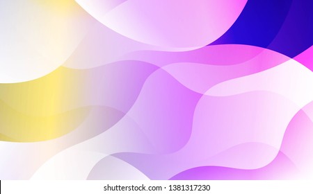 Vibrant And Smooth Gradient Soft Colors Wave Geometric Shape. For Cover Page, Poster, Banner Of Websites. Vector Illustration