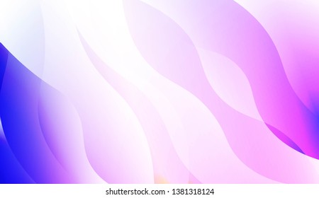 Vibrant And Smooth Gradient Soft Colors Wave Geometric Shape. For Cover Page, Poster, Banner Of Websites. Vector Illustration