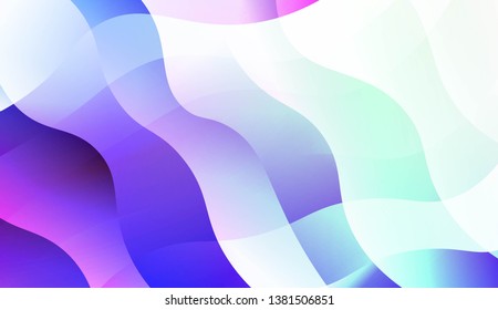 Vibrant And Smooth Gradient Soft Colors Wave Geometric Shape. For Cover Page, Poster, Banner Of Websites. Vector Illustration