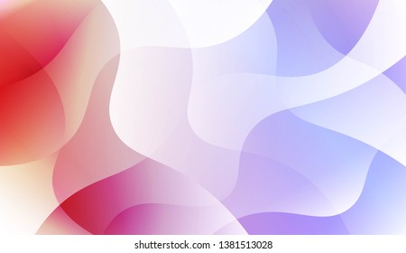 Vibrant And Smooth Gradient Soft Colors Wave Geometric Shape. For Cover Page, Poster, Banner Of Websites. Vector Illustration