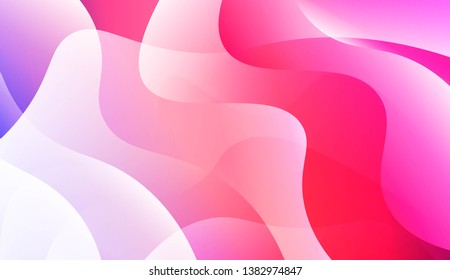 Vibrant And Smooth Gradient Soft Colors Wave Geometric Shape. For Cover Page, Poster, Banner Of Websites. Vector Illustration