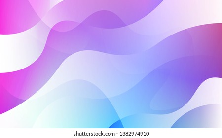 Vibrant And Smooth Gradient Soft Colors Wave Geometric Shape. For Cover Page, Poster, Banner Of Websites. Vector Illustration